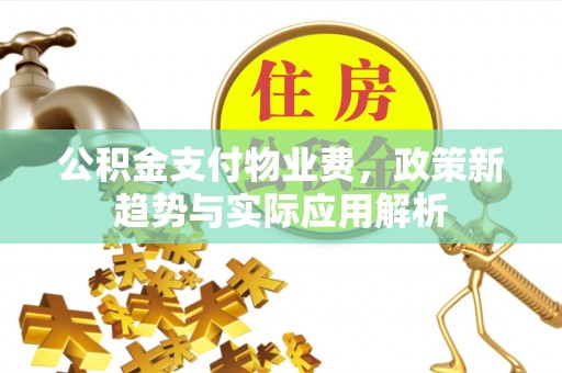 临城公积金支付物业费，政策新趋势与实际应用解析