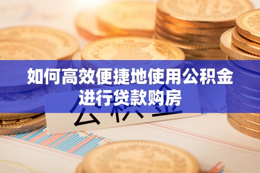 临城如何高效便捷地使用公积金进行贷款购房